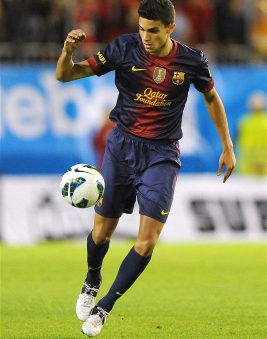 Marc Bartra, el central que debe cuidar el Futbol club Barcelona.