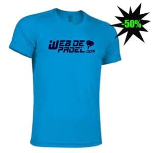 Camiseta Web de padel azul