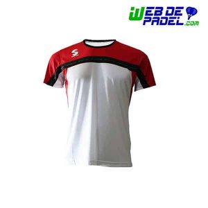 Camiseta Softee Padel Club Roja y Blanca