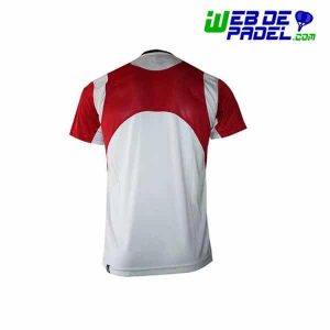 Camiseta Softee Padel Club Roja y Blanca por detras
