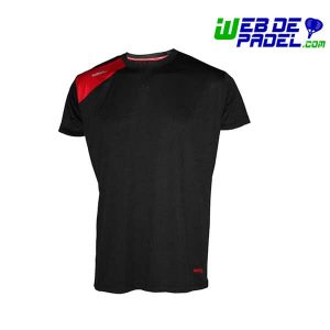 Camiseta Padel Softee Full Negro rojo