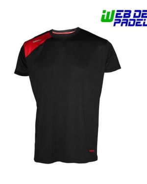 Padel Softee Maglietta nera completa rossa