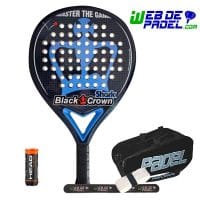 Pala de padel Black Crown Shark