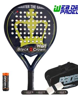 Black Crown Wolf padel racket